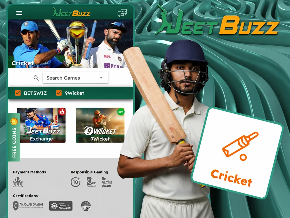 JeetBuzz app cricket betting interface with live markets