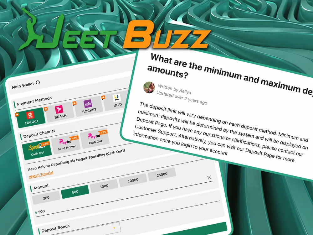 JeetBuzz deposit and withdrawal support